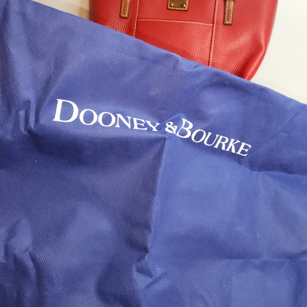 DOONEY & BOURKE Designer LEXINGTON Red Pebbled Leather  Tote Handbag Purse - Picture 14 of 16